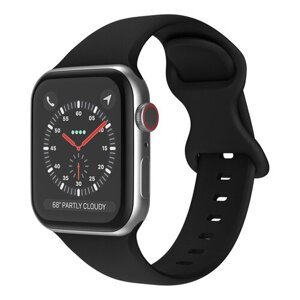 mobilNET silikónový remienok na Apple Watch, 38-41mm (S), čierny
