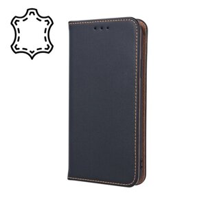 Puzdro Genuine Leather Book Samsung Galaxy A51 - čierne