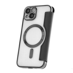 Puzdro Chrome Magsafe Book iPhone 13 - čierne