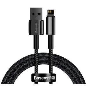 Baseus CALWJ-01 Tungsten Gold Kabel Lightning 2.4A 1m Black (Pošk. Balení)