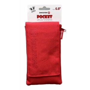Puzdro Swissten Pocket so šnúrkou, univerzálne 6,8" - červené