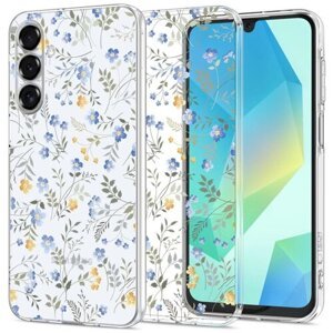 Puzdro Tech-Protect Samsung Galaxy A16, Jarné kvety - transparentné