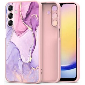 Puzdro Tech-Protect Samsung Galaxy A25 5G, Mramor - fialové