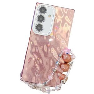 Puzdro Plate TPU Samsung Galaxy A15 4G/5G, s pútkom na zápästie - ružové