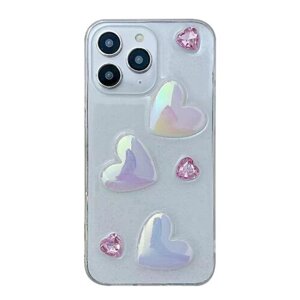 Puzdro Love Epoxy iPhone 16 Pro - ružové