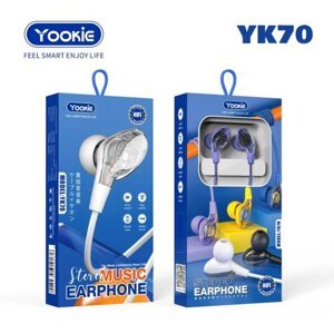 Slúchadlá Yookie YK70 3,5mm konektor - Fialové