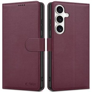 Puzdro Tech-Protect Wallet Book Samsung Galaxy S25 5G - bordové