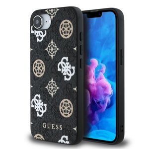 Guess PU 4G Peony MagSafe Zadní Kryt pro iPhone SE4 Black