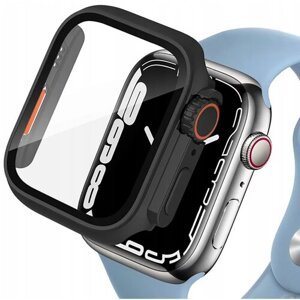 Puzdro Tech-Protect s ochranným sklom Apple Watch 10 46mm - čierno-oranžové