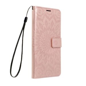 Puzdro Mezzo Book iPhone 16e (SE 4 2025), vzor mandala - ružovo-zlaté