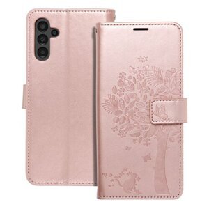 Puzdro Mezzo Book Samsung Galaxy A13 5G/A04S, vzor strom - ružovo-zlaté