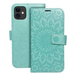 Puzdro Mezzo Book iPhone 11, vzor mandala - zelené