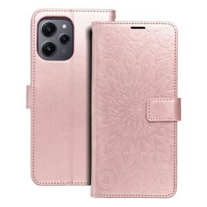 Puzdro Mezzo Book Xiaomi Redmi 12 4G/12 5G, vzor mandala - ružovo-zlaté