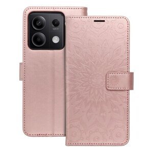 Puzdro Mezzo Book Xiaomi Redmi Note 13 5G, vzor mandala - ružovo-zlaté