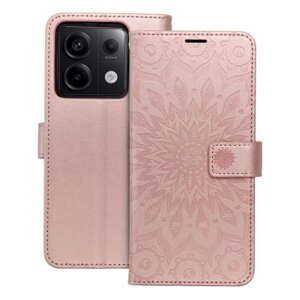 Puzdro Mezzo Book Xiaomi Redmi Note 13 Pro 5G, vzor mandala - ružovo-zlaté