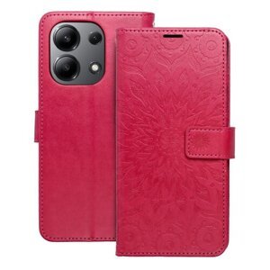 Puzdro Mezzo Book Xiaomi Redmi Note 13 4G, vzor mandala - červené