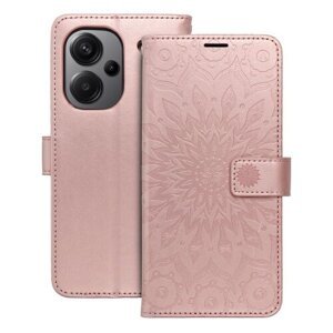 Puzdro Mezzo Book Xiaomi Redmi Note 13 Pro Plus 5G, vzor mandala - ružovo-zlaté