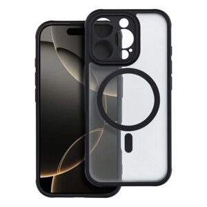 Puzdro Magsafe Matte Clear iPhone 16 Pro - čierne