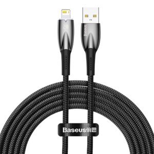 Baseus Glimmer Series Fast Charging Datový Kabel USB-A - Lighting 2.4A 2m Black