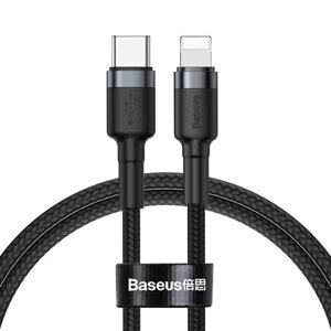 Baseus Cafule Datový Kabel USB-C - Lighting 20W 1m Gray/Black