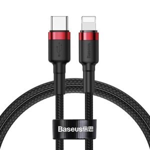 Baseus Cafule Datový Kabel USB-C - Lighting 20W 1m Red/Black