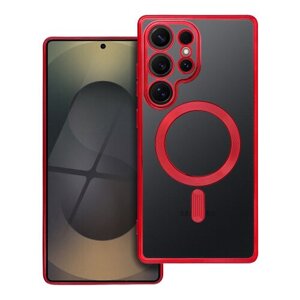 ELECTRO MAG COVER case compatible with MagSafe for SAMSUNG S25 Ultra red