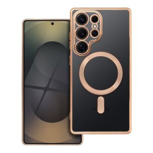 ELECTRO MAG COVER case compatible with MagSafe for SAMSUNG S25 Ultra gold
