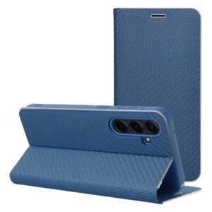 Puzdro Luna Book Carbon Samsung Galaxy A56 5G - modré
