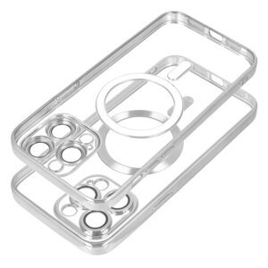 Puzdro Magsafe Shine iPhone 17 Pro - strieborné