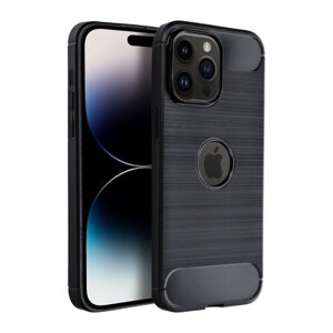 Puzdro Carbon Lux TPU iPhone 14 - čierne