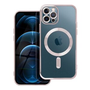 Puzdro Magsafe Shine iPhone 12 Pro - ružovo-zlaté