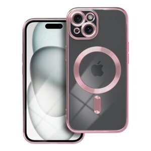 ELECTRO MAG COVER case compatible with MagSafe for IPHONE 15 rose gold
