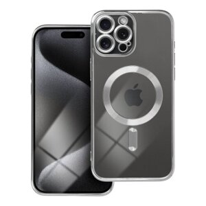 ELECTRO MAG COVER case compatible with MagSafe for IPHONE 15 Pro Max silver
