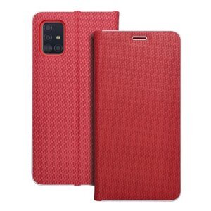 Puzdro Luna Book Carbon Samsung Galaxy A51 - červené