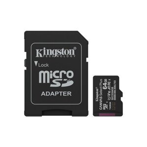 Kingston Canvas Select Plus/Micro SDXC/64GB/UHS-I U1 / Class 10/+ Adaptér